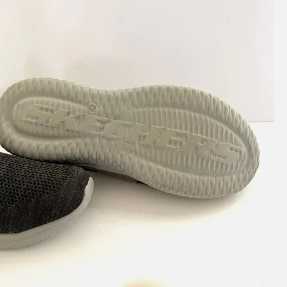 SKECHERS Men's Sneakers 10 Black/Gray Wide Fit Air Cooled Memory Foam Gogamat - Picture 6 of 8